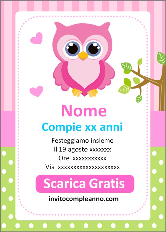 inviti di compleanno da scaricare gratis