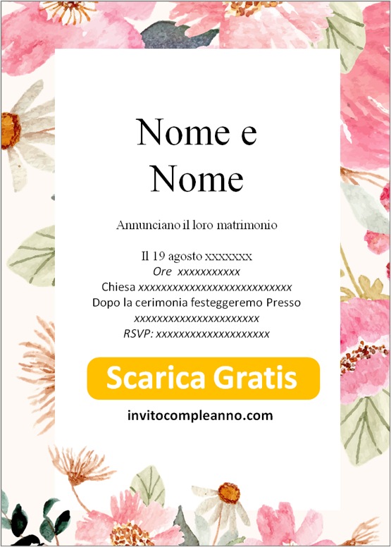 Template gratuiti e stampabili per inviti