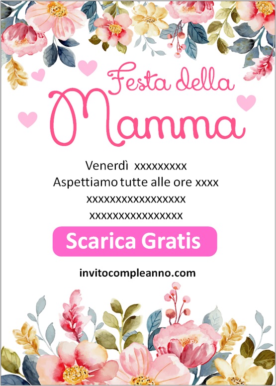 Inviti per la festa della mamma