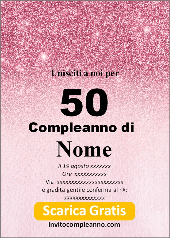 inviti 50 compleanno