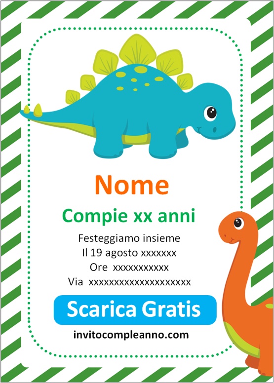 inviti compleanno bambini dinosauri