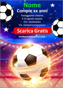 Inviti Di Compleanno A Tema Calcio Per Bambini – 20 Pezzi Formato A6 Con Buste, Stampe Di Qualità - 4