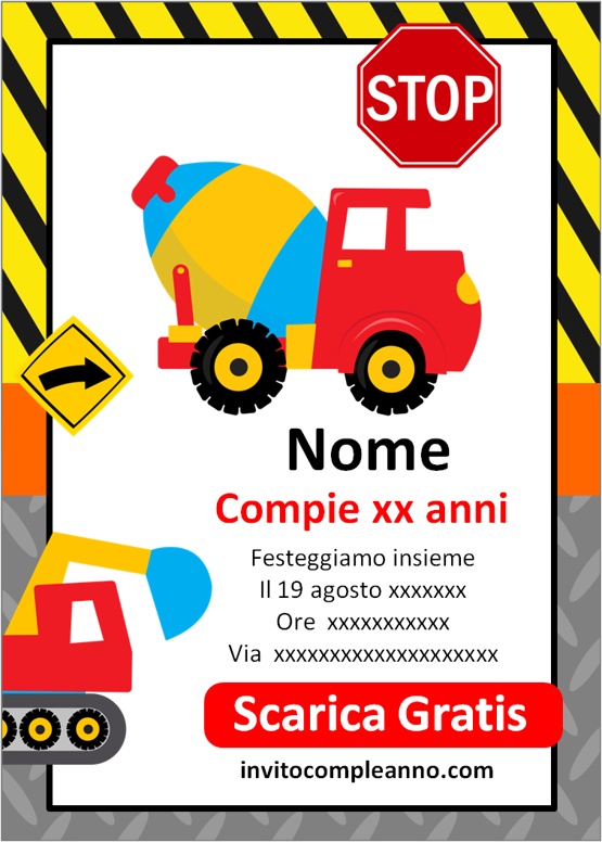 Tema di costruzione biglietti di compleanno