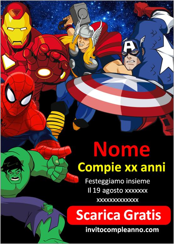 inviti Avengers