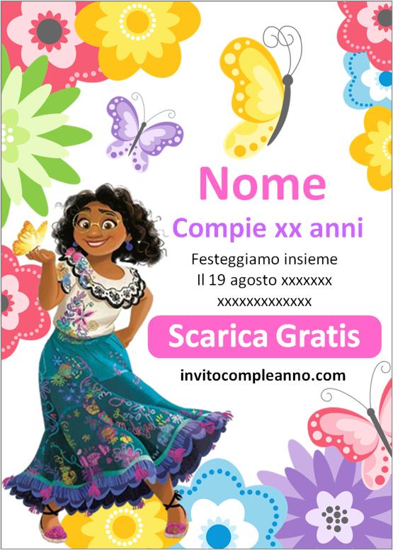 invito compleanno encanto gratis