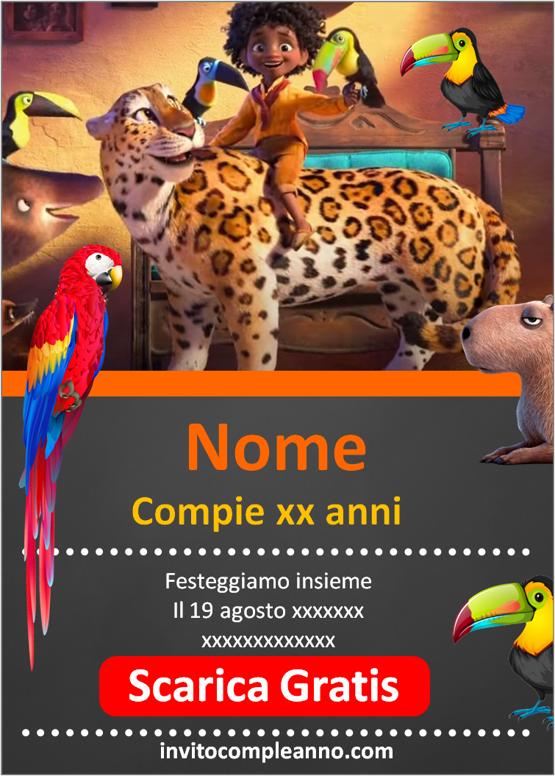 Invito compleanno digitale encanto per bambino