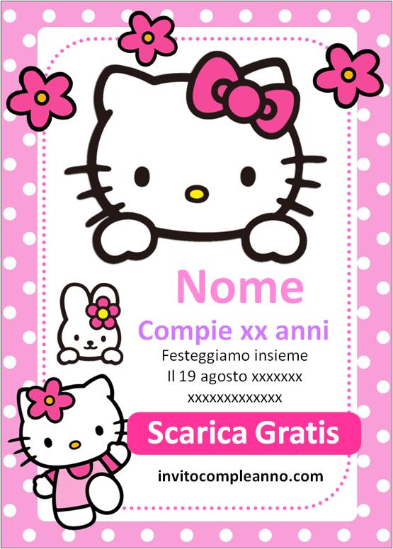 invito compleanno hello kitty gratis