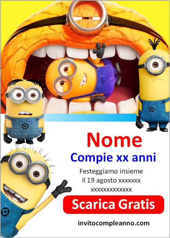 Invito digitale Minions