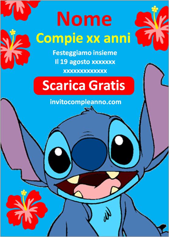 crea invito compleanno stitch bambino