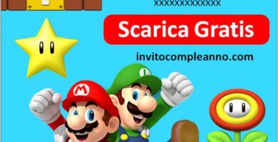 Modello Di Invito Di Compleanno Di Super Mario