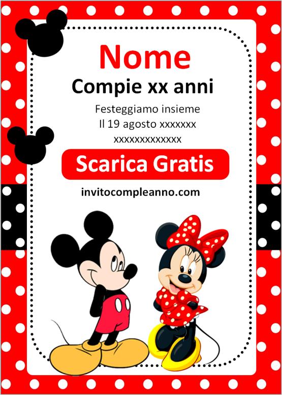 Invito Digitale Topolino e Minnie