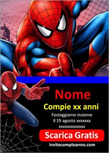 Partycolare- Biglietto Auguri Spiderman | Biglietto Marvel per Compleanno Bambini