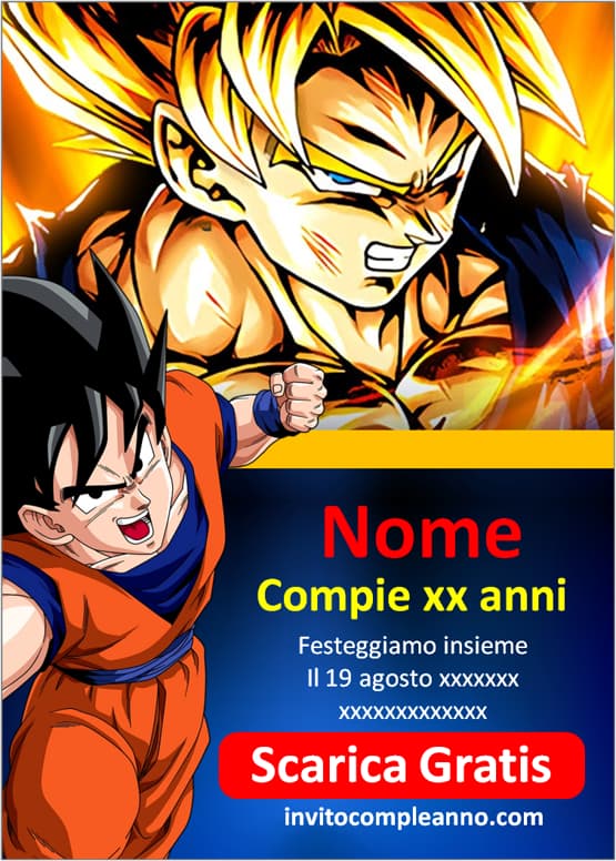 Invito Compleanno Dragon Ball Invito Compleanno Invito Compleanno Dragon Ball Invito Compleanno