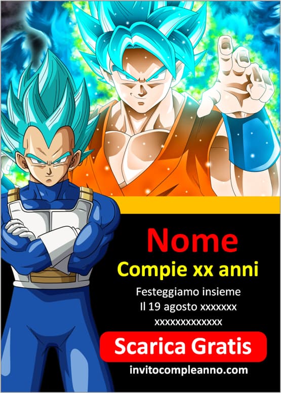 Invito Compleanno Dragon Ball Invito Compleanno Invito Compleanno Dragon Ball Invito Compleanno