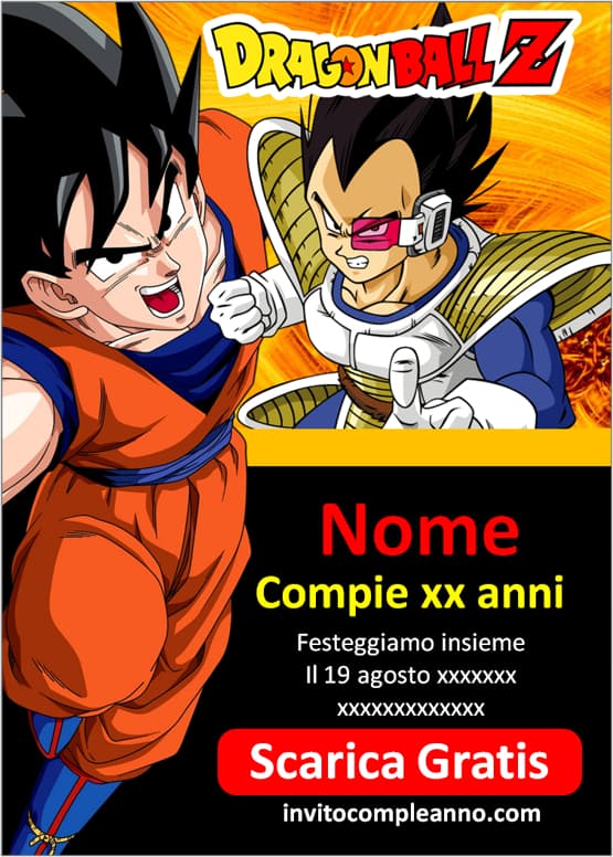 Invito Compleanno Dragon Ball Invito Compleanno Invito Compleanno Dragon Ball Invito Compleanno