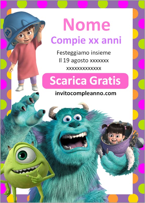 Inviti Monsters & Co online