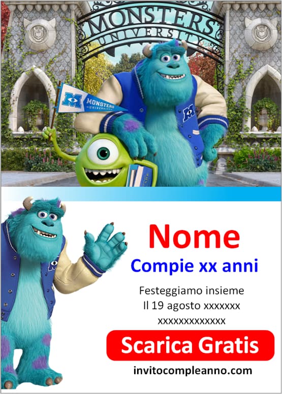 Inviti Monsters & Co fai da te