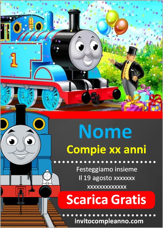 Inviti Il Trenino Thomas gratis