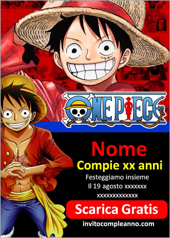 Inviti digitali One Piece