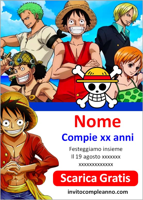 Inviti One Piece gratis