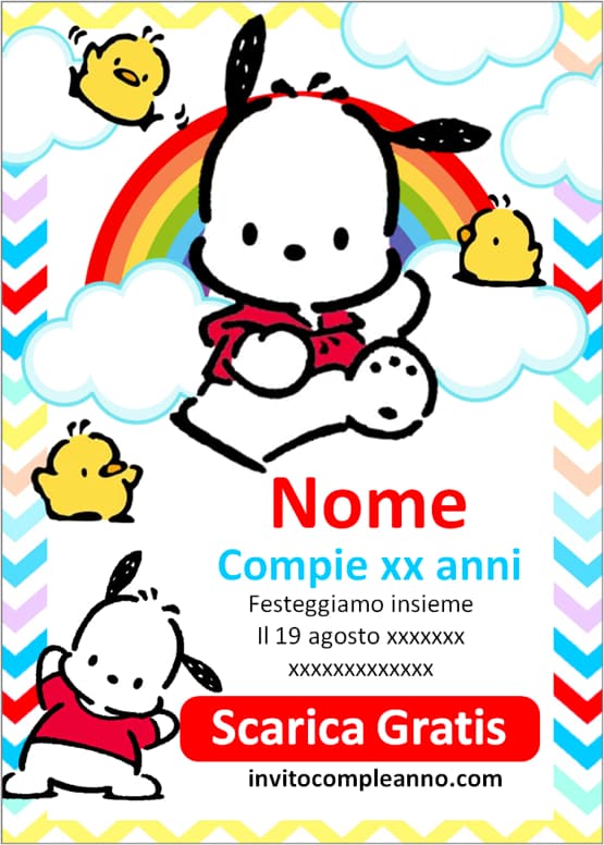 Inviti Pochacco gratis