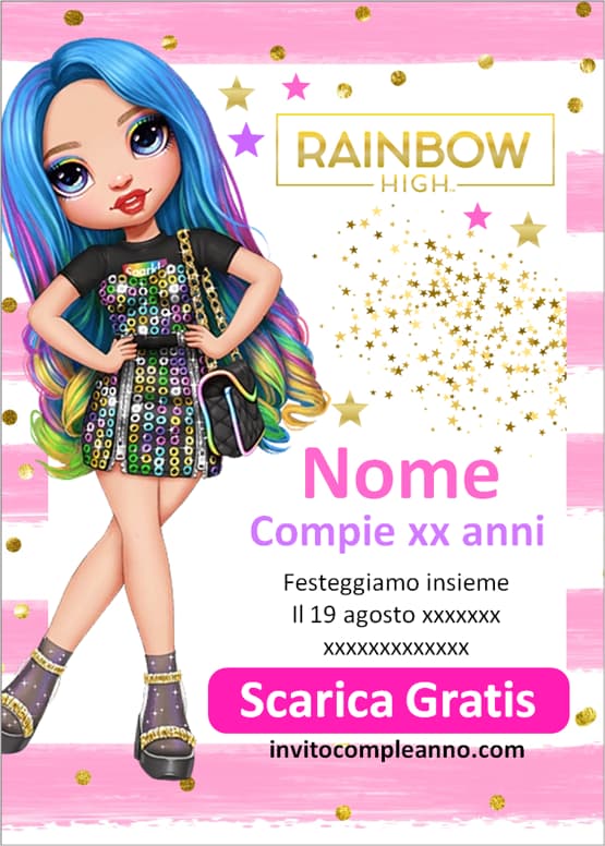 Inviti digitali Rainbow High