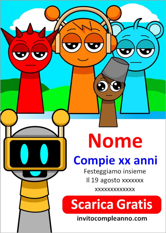 Inviti digitali Sprunki