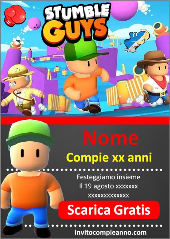 Inviti Stumble Guys PDF