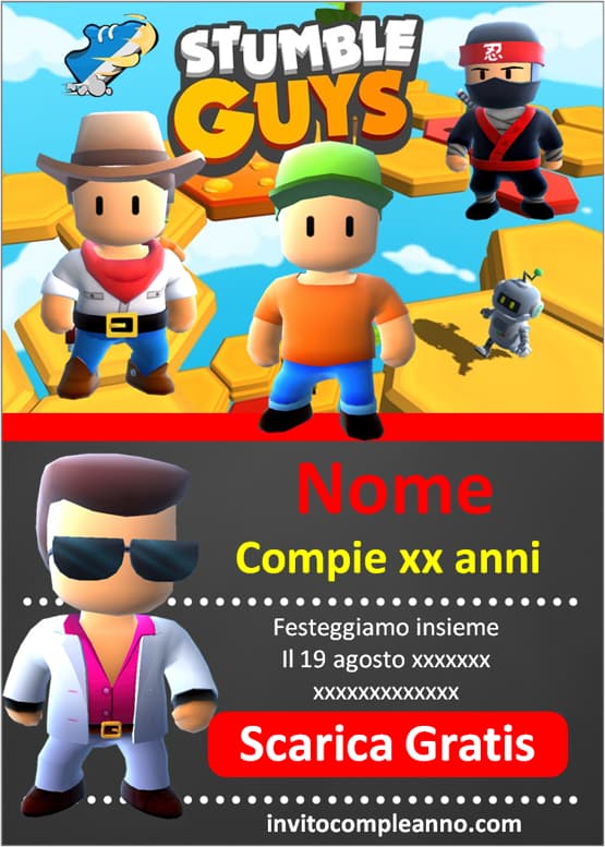 Inviti Stumble Guys gratis