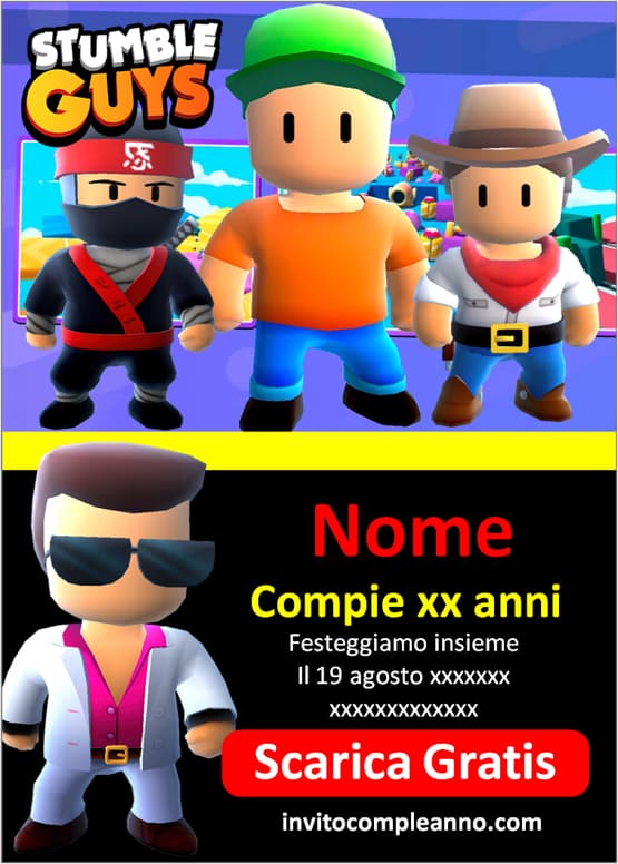 Inviti Stumble Guys online gratuiti