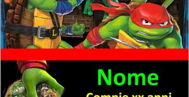 Inviti compleanno Tartarughe Ninja