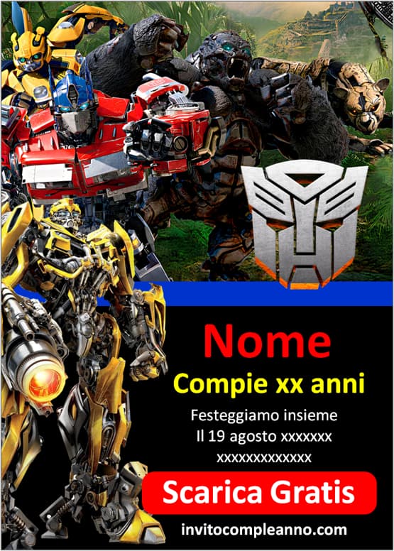 Inviti Transformers PDF