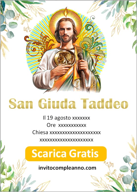 Invito messa San Giuda Taddeo