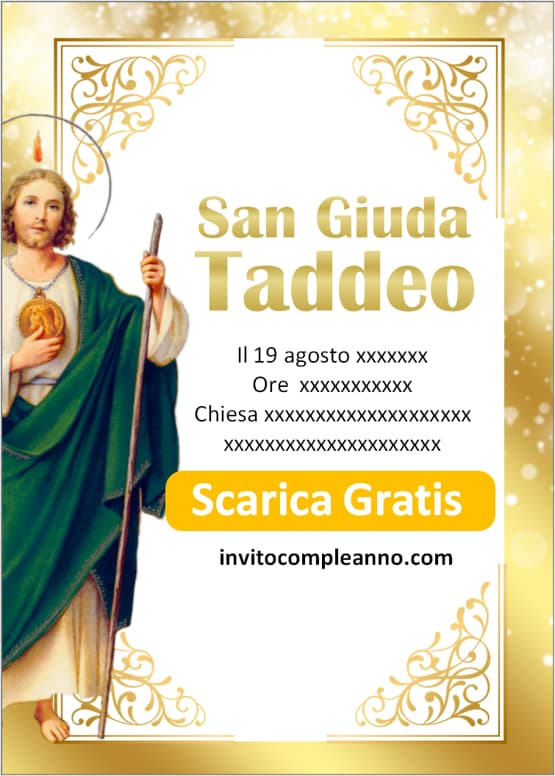invito celebrazione San Giuda Taddeo