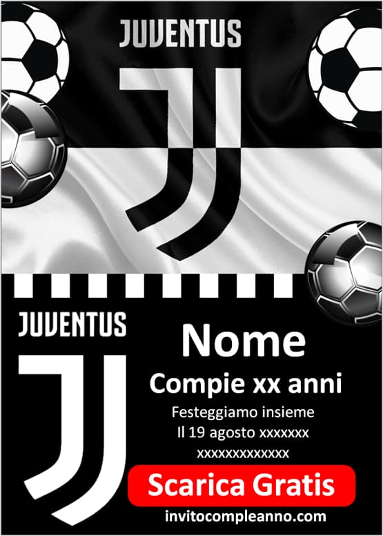 Modelli invito Juventus da scaricare