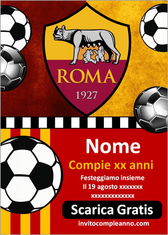 Modelli invito Roma da scaricare