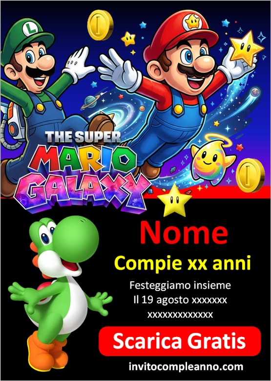 inviti Mario Galaxy download gratuito
