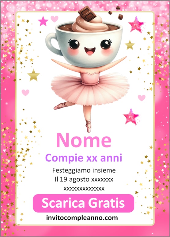 invito ballerina cappuccina brainrot