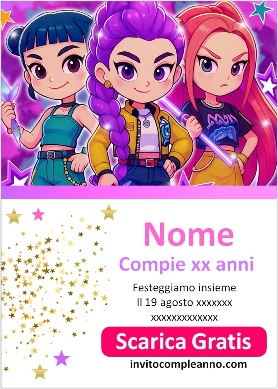 template invito kpop dark aesthetic da stampare e inviare WhatsApp